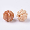 Synthetic Coral Corrugated Melon Beads CORA-R017-27-B08-2