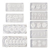 9Pcs 9 Style DIY Shell/Flower/Leaf/Feather Shape Earring Ornament Silicone Molds DIY-TA0004-28-11