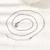 1.3MM 304 Stainless Steel Boston Link Chains Necklaces for Women Men NJEW-Z115-12P-02-3