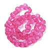 Electroplate Baking Paint Transparent Glass Beads Strands GL-CBA17FF-02I-1