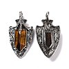 Natural Tiger Eye Faceted Big Pendants G-L524-03AS-04-2