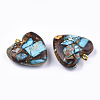 Assembled Bronzite and Imperial Jasper Pendants G-T111-04E-3
