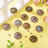 12Pcs 6 Colors Zinc Alloy & Synthetic Turquoise Buttons BUTT-TA0001-18-6