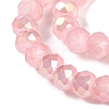 Baking Electroplate Glass Beads Strands DGLA-A039-J6MM-B08-3