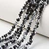 Electroplate Transparent Glass Beads Strands EGLA-A034-T2mm-M01-1