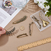 6Pcs 6 Styles Alloy Brooches for Clothes Backpack JEWB-HS0001-02-3
