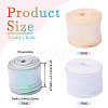 3 Rolls 3 Colors Flat Rainbow Color Organza Ribbon OCOR-TA0001-47-3