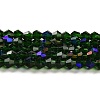 Transparent Electroplate Glass Beads Strands EGLA-A039-T2mm-L25-1