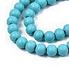Painted Natural Wood Beads Strands WOOD-S053-54F-3