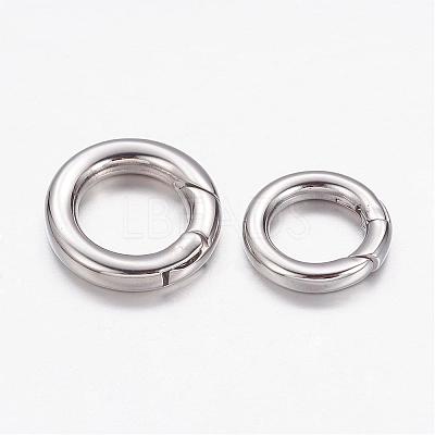 Tarnish Resistant 304 Stainless Steel Spring Gate Rings STAS-D070-01P-1-1