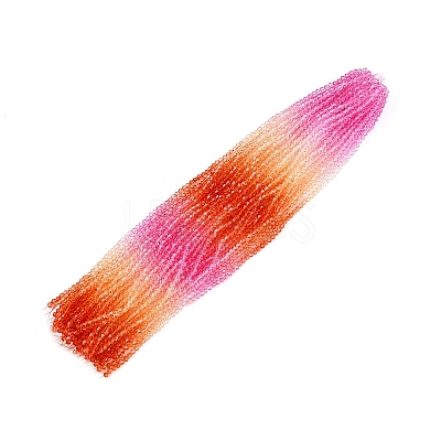 Gradient Color Baking Paint Glass Bead Strands X1-DGLA-A039-T4mm-A04-1