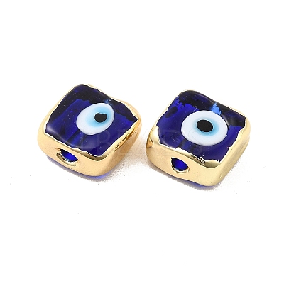 Brass Enamel Beads KK-F842-02F-1