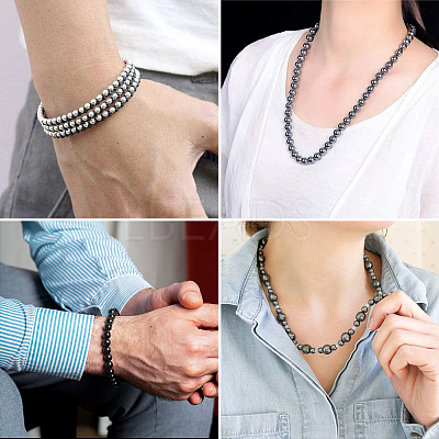 8 Strands 8 Styles Non-magnetic Synthetic Hematite Beads Strands G-TA0001-41-1