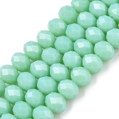 Opaque Solid Color Imitation Jade Glass Beads Strands EGLA-A044-P8mm-D14-1