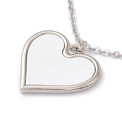 Sublimation Blank Aluminum Pendant Necklace X-NJEW-E020-02P-03-1