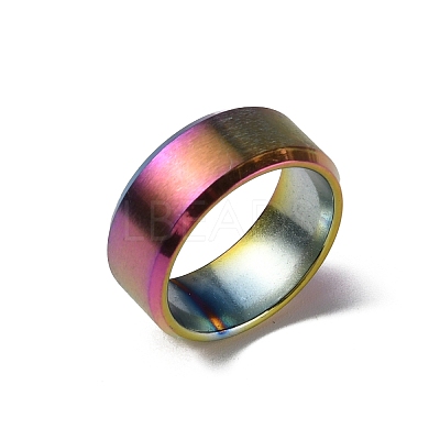201 Stainless Steel Wide Band Finger Rings for Women Men RJEW-WH0009-13D-M-1