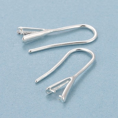 Rack Plating Eco-friendly Brass Earring Hooks X-KK-D075-14S-RS-1