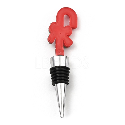 Christmas Theme Aluminium Alloy & PVC Wine Bottle Stoppers FIND-Q091-01B-1