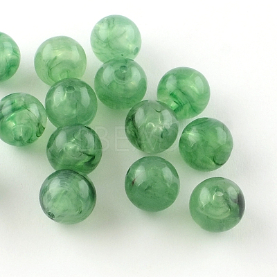 Round Imitation Gemstone Acrylic Beads OACR-R029-16mm-08-1