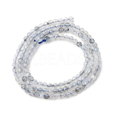 Natural Aquamarine Beads Strands G-F509-10-3mm-1