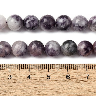 Natural Lepidolite Beads Strands G-G284-A02-8mm-1