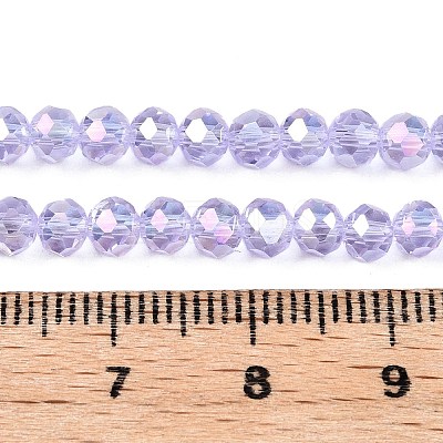 Electroplate Glass Beads Strands X-EGLA-A044-T4mm-B17-1
