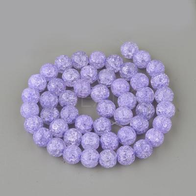 Synthetic Crackle Quartz Beads Strands GLAA-S134-6mm-15-1