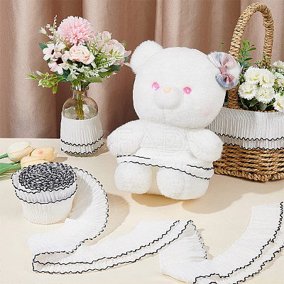 6 Yards 2-Layer Polyester Pleated Ribbon OCOR-FG0002-03B-1