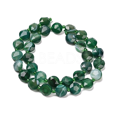 Natural Banded Agate Beads Strands G-C116-A180-01C-1