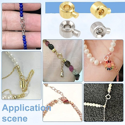 50Pcs Brass Crimp Beads KK-YW0003-69G-1