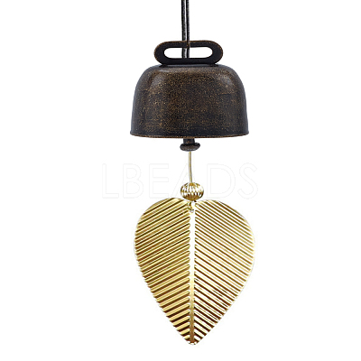 4Pcs Retro Iron Bell Pendants IFIN-LP0001-38-1