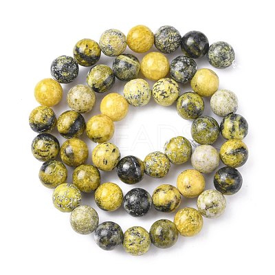 Natural Yellow Turquoise(Jasper) Beads Strands GSR007-1