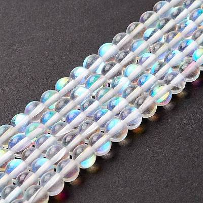 Synthetic Moonstone Beads Strands G-E573-02A-14-1
