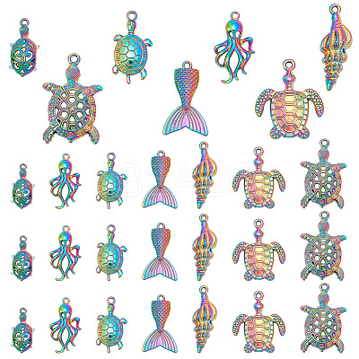 28Pcs 7 Style Plated Alloy Pendants FIND-AR0003-95-1