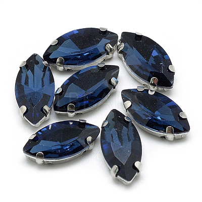 Sew on Rhinestone RGLA-T034-7x15mm-14-1