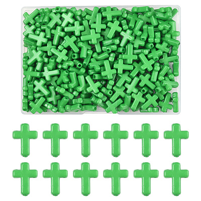 200Pcs Opaque Acrylic Beads SACR-FS0001-39J-1