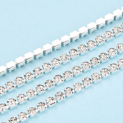 Brass Rhinestone Strass Chains CHC-T001-SS4.5-01S-1