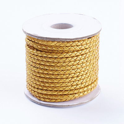 Round Braided Cowhide Cords WL-L009-01W-1