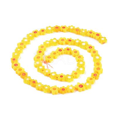 Handmade Millefiori Glass Bead Strands LAMP-J035-8mm-06-1