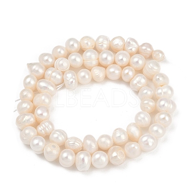 Natural Cultured Freshwater Pearl Beads Strands PEAR-I007-07Y-07A-1