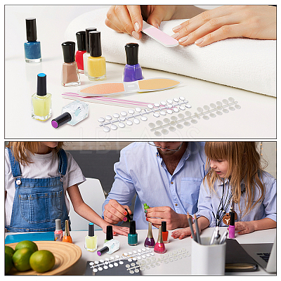 2 Sets 2 Colors Plastic False Nail Tips Color Chart MRMJ-PH0001-62-1