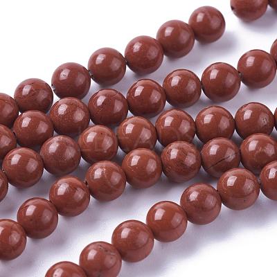 Natural Red Jasper Beads Strands G-F348-01-4mm-A-1