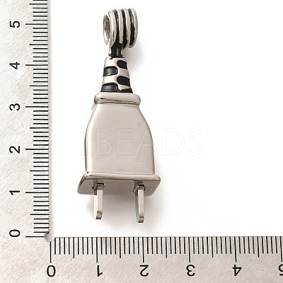 304 Stainless Steel Big Pendants STAS-Z110-12AS-1