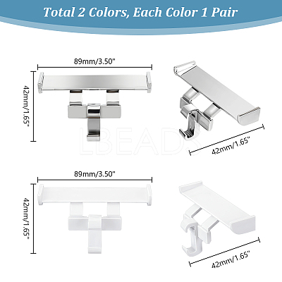 2 Pair 2 Colors Plastic Shoe Decorations FIND-GA0003-85-1
