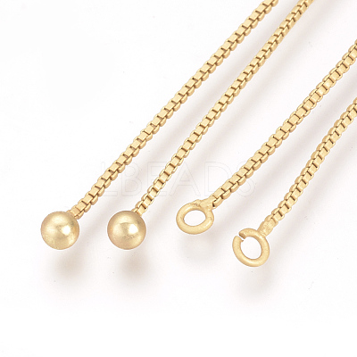 Brass Box Chain Slider Bracelet Making KK-Q675-05G-1