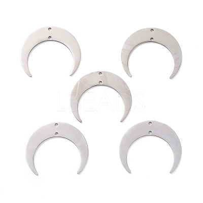 201 Stainless Steel 2-Loop Link Charms X-STAS-N090-LA039-P-1