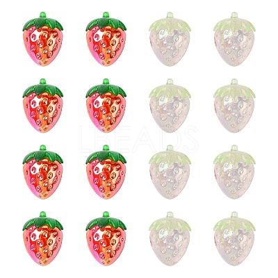 20Pcs 2 Colors Electroplate Opaque Acrylic Pendants PACR-CJ0001-43-1