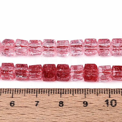 Crackle Transparent Glass Beads Strands GLAA-N062-6mm-09-1
