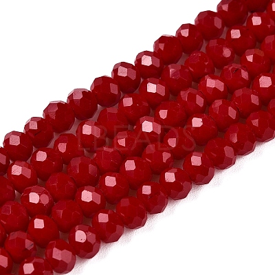 Opaque Solid Color Imitation Jade Glass Beads Strands EGLA-A044-P4mm-D02-1