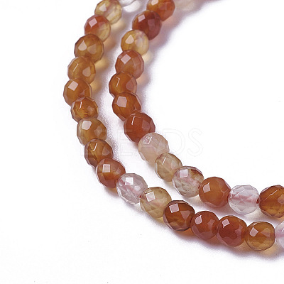 Natural Red Agate Beads Strands G-F596-35-3mm-1